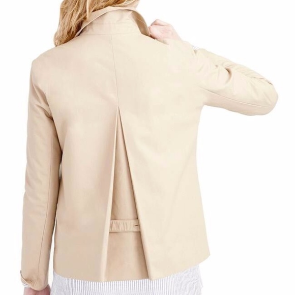 J.Crew Japanese Poplin Swing Trench Coat - Picture 1 of 6